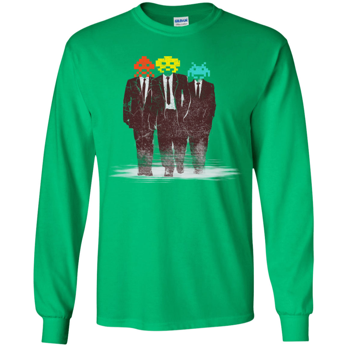 T-Shirts Irish Green / YS Earth Invaders Youth Long Sleeve T-Shirt