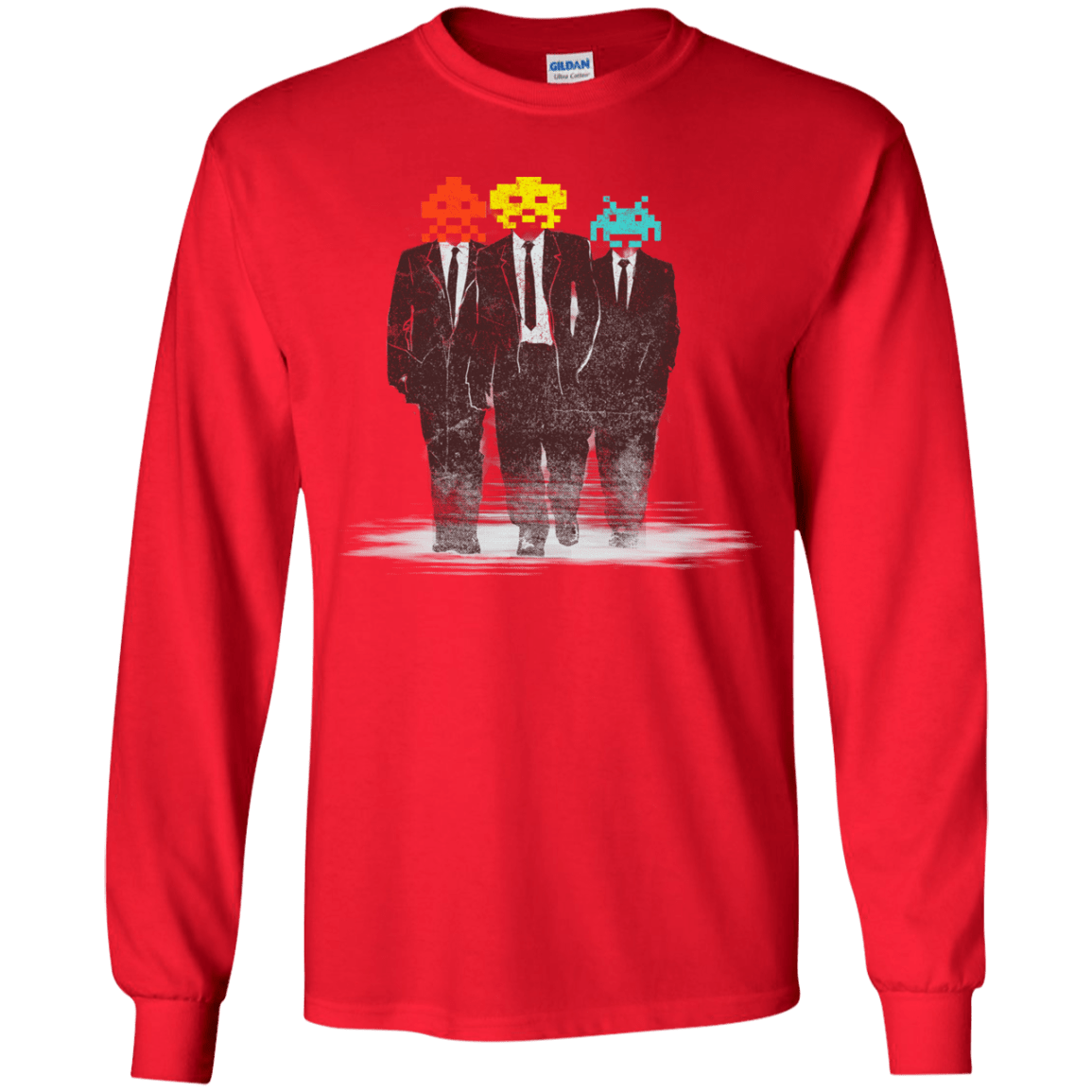 T-Shirts Red / YS Earth Invaders Youth Long Sleeve T-Shirt