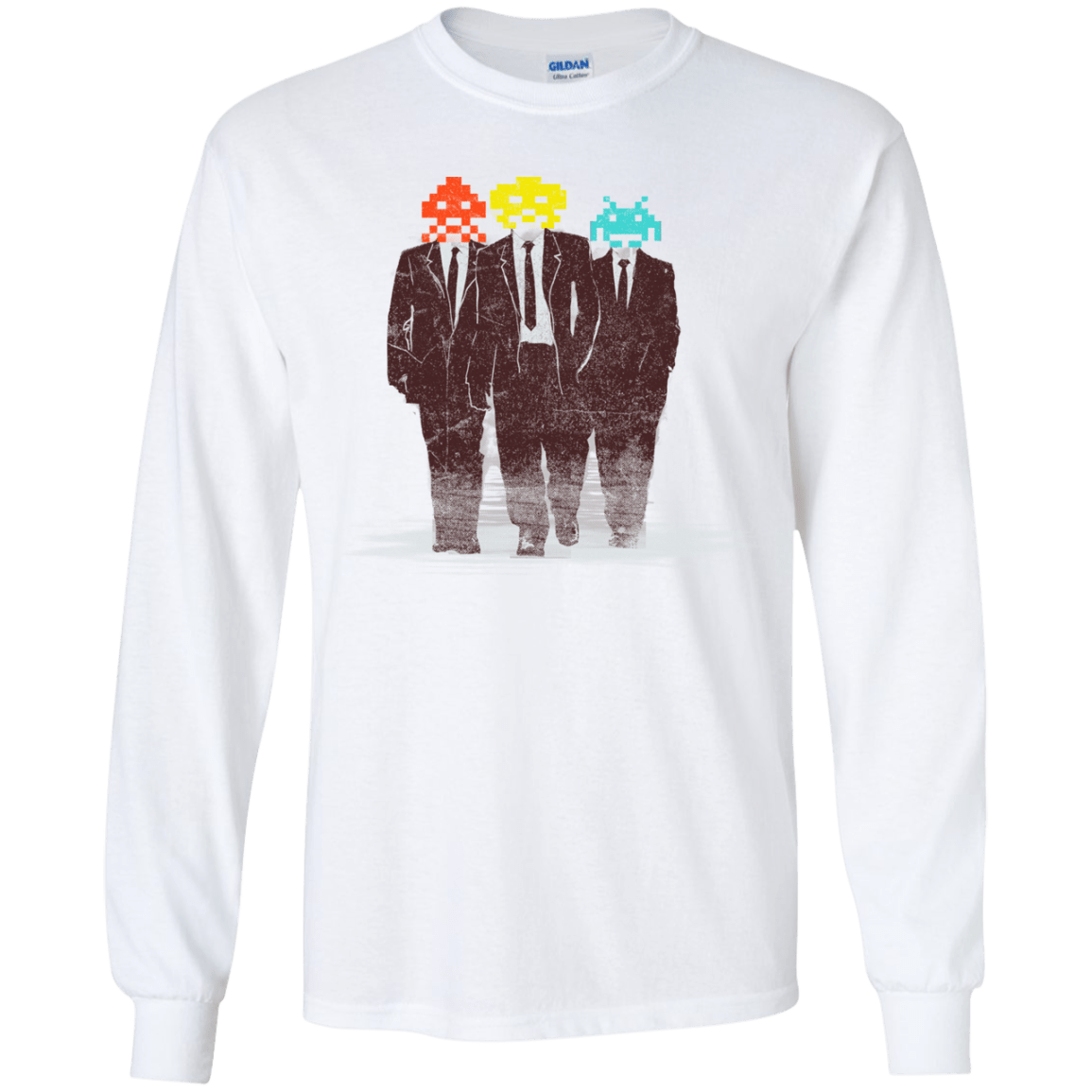 T-Shirts White / YS Earth Invaders Youth Long Sleeve T-Shirt