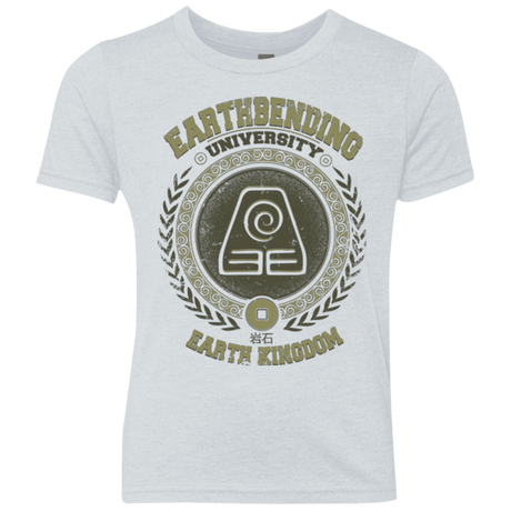 T-Shirts Heather White / YXS Earthbending university Youth Triblend T-Shirt