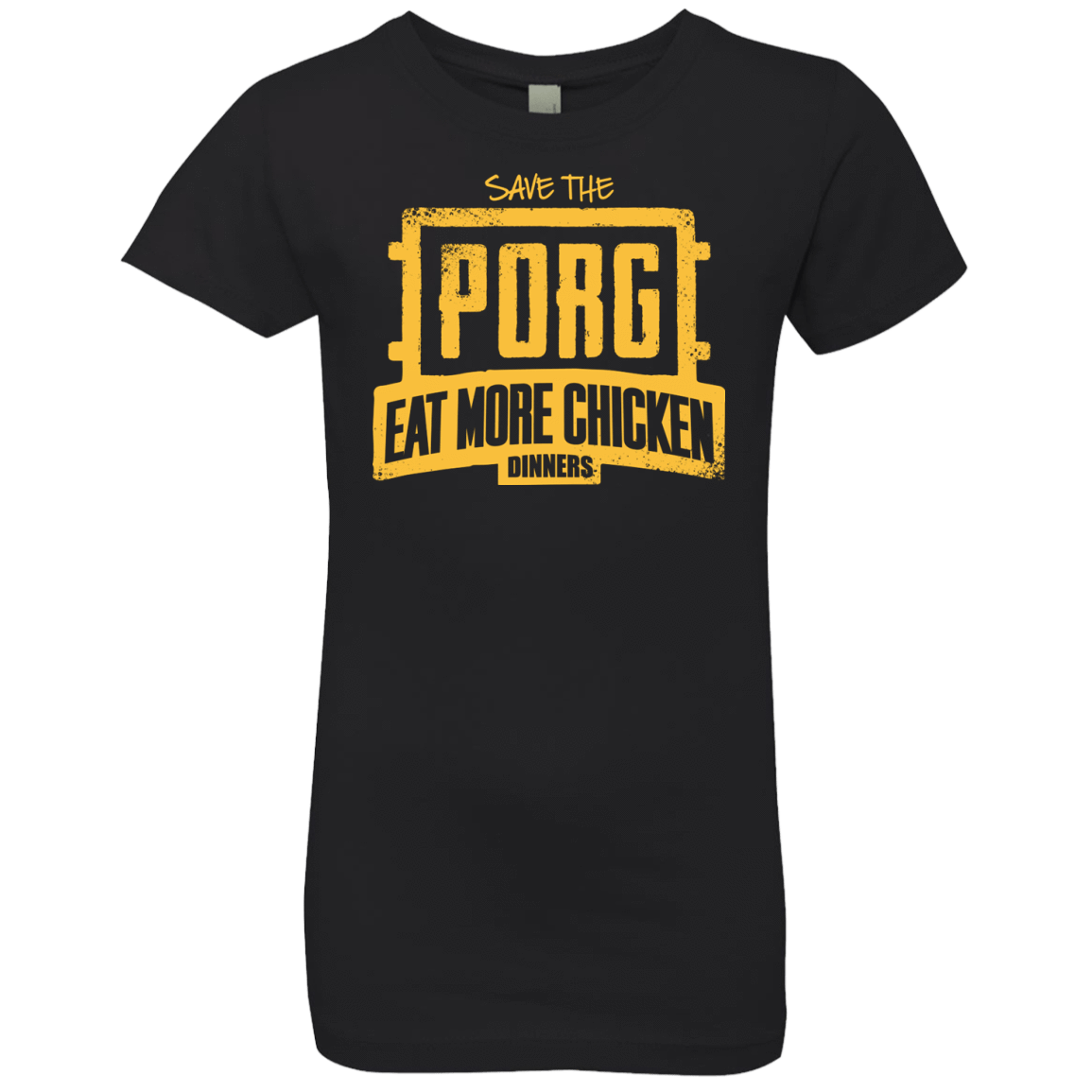 T-Shirts Black / YXS Eat More Chicken Girls Premium T-Shirt
