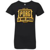 T-Shirts Black / YXS Eat More Chicken Girls Premium T-Shirt