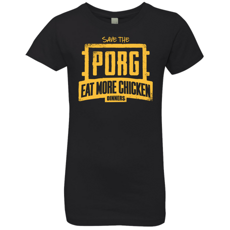 T-Shirts Black / YXS Eat More Chicken Girls Premium T-Shirt
