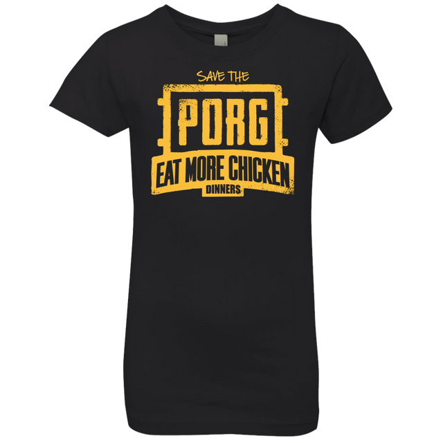 T-Shirts Black / YXS Eat More Chicken Girls Premium T-Shirt