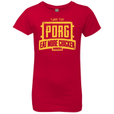 T-Shirts Red / YXS Eat More Chicken Girls Premium T-Shirt