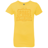 T-Shirts Vibrant Yellow / YXS Eat More Chicken Girls Premium T-Shirt