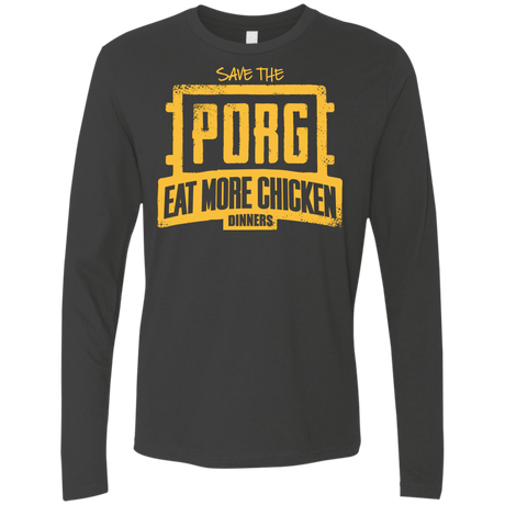 T-Shirts Heavy Metal / Small Eat More Chicken Men's Premium Long Sleeve