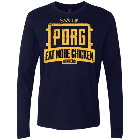 T-Shirts Midnight Navy / Small Eat More Chicken Men's Premium Long Sleeve