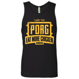 T-Shirts Black / Small Eat More Chicken Men's Premium Tank Top