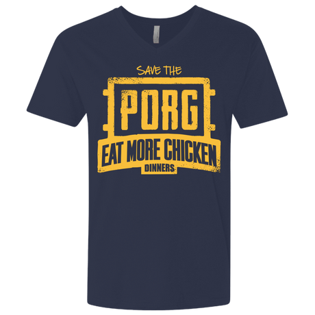 T-Shirts Midnight Navy / X-Small Eat More Chicken Men's Premium V-Neck