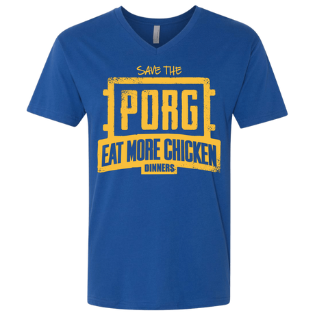 T-Shirts Royal / X-Small Eat More Chicken Men's Premium V-Neck