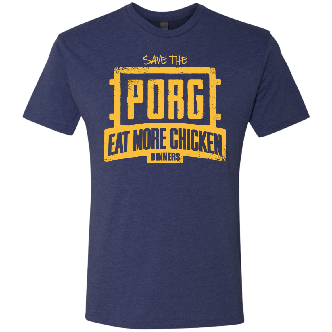 T-Shirts Vintage Navy / Small Eat More Chicken Men's Triblend T-Shirt