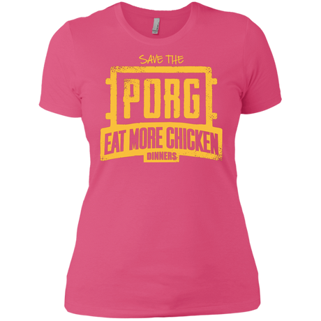 T-Shirts Hot Pink / X-Small Eat More Chicken Women's Premium T-Shirt