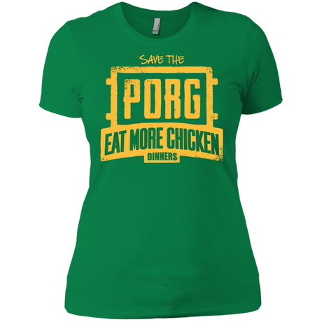 T-Shirts Kelly Green / X-Small Eat More Chicken Women's Premium T-Shirt
