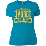 T-Shirts Turquoise / X-Small Eat More Chicken Women's Premium T-Shirt