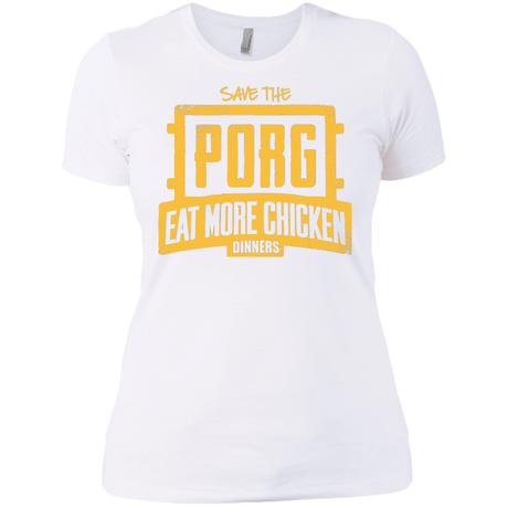 T-Shirts White / X-Small Eat More Chicken Women's Premium T-Shirt