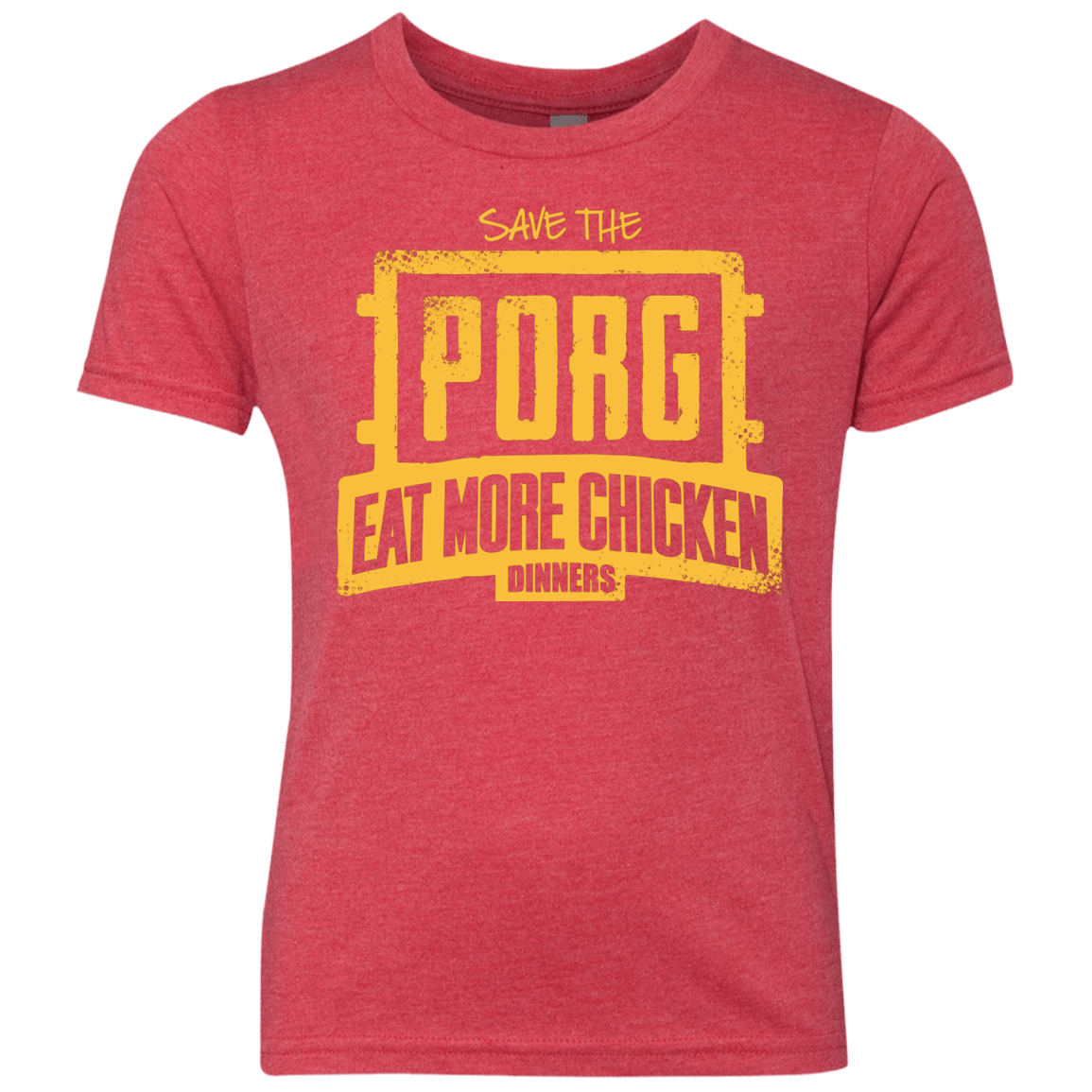 T-Shirts Vintage Red / YXS Eat More Chicken Youth Triblend T-Shirt