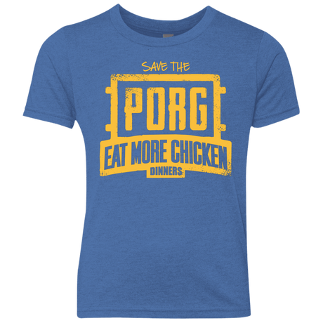 T-Shirts Vintage Royal / YXS Eat More Chicken Youth Triblend T-Shirt