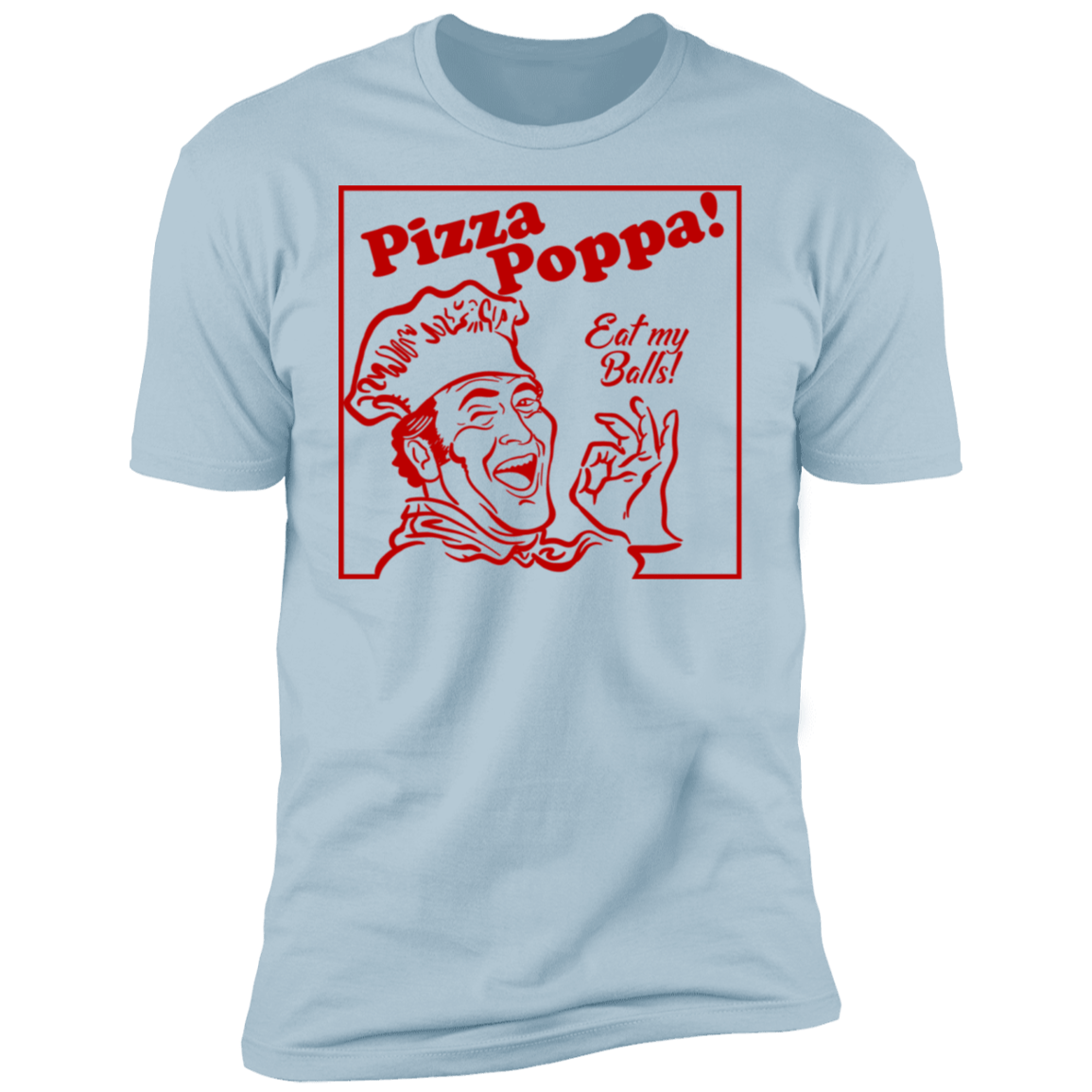 T-Shirts Light Blue / S Eat my Pizza Balls Men's Premium T-Shirt