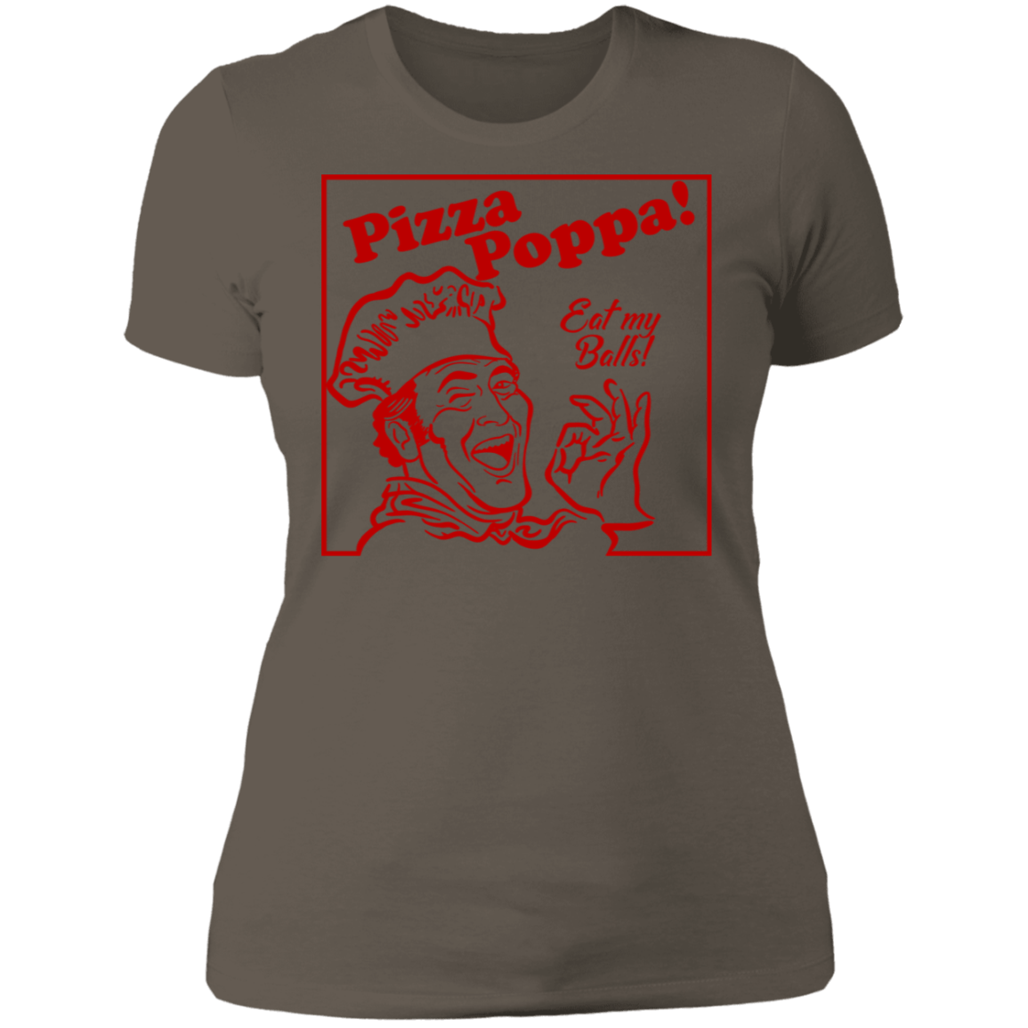 T-Shirts Warm Grey / S Eat my Pizza Balls Women's Premium T-Shirt