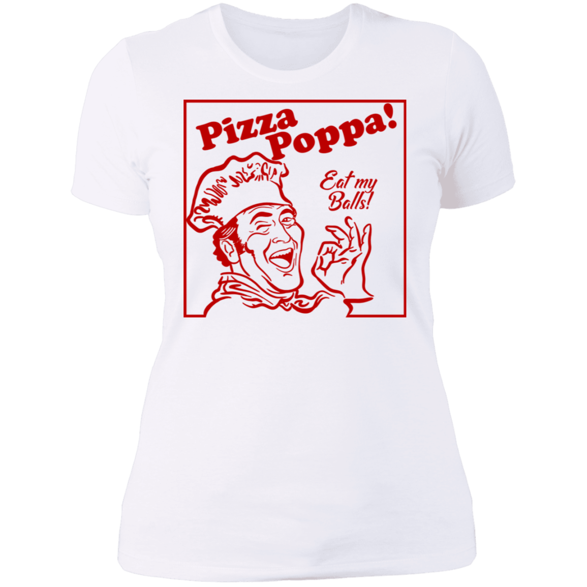 T-Shirts White / S Eat my Pizza Balls Women's Premium T-Shirt