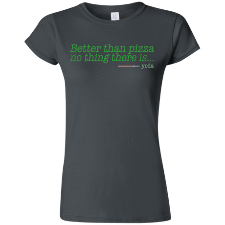 T-Shirts Charcoal / S Eat pizza, You must Junior Slimmer-Fit T-Shirt