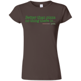 T-Shirts Dark Chocolate / S Eat pizza, You must Junior Slimmer-Fit T-Shirt