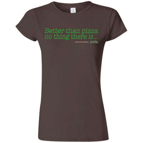 T-Shirts Dark Chocolate / S Eat pizza, You must Junior Slimmer-Fit T-Shirt