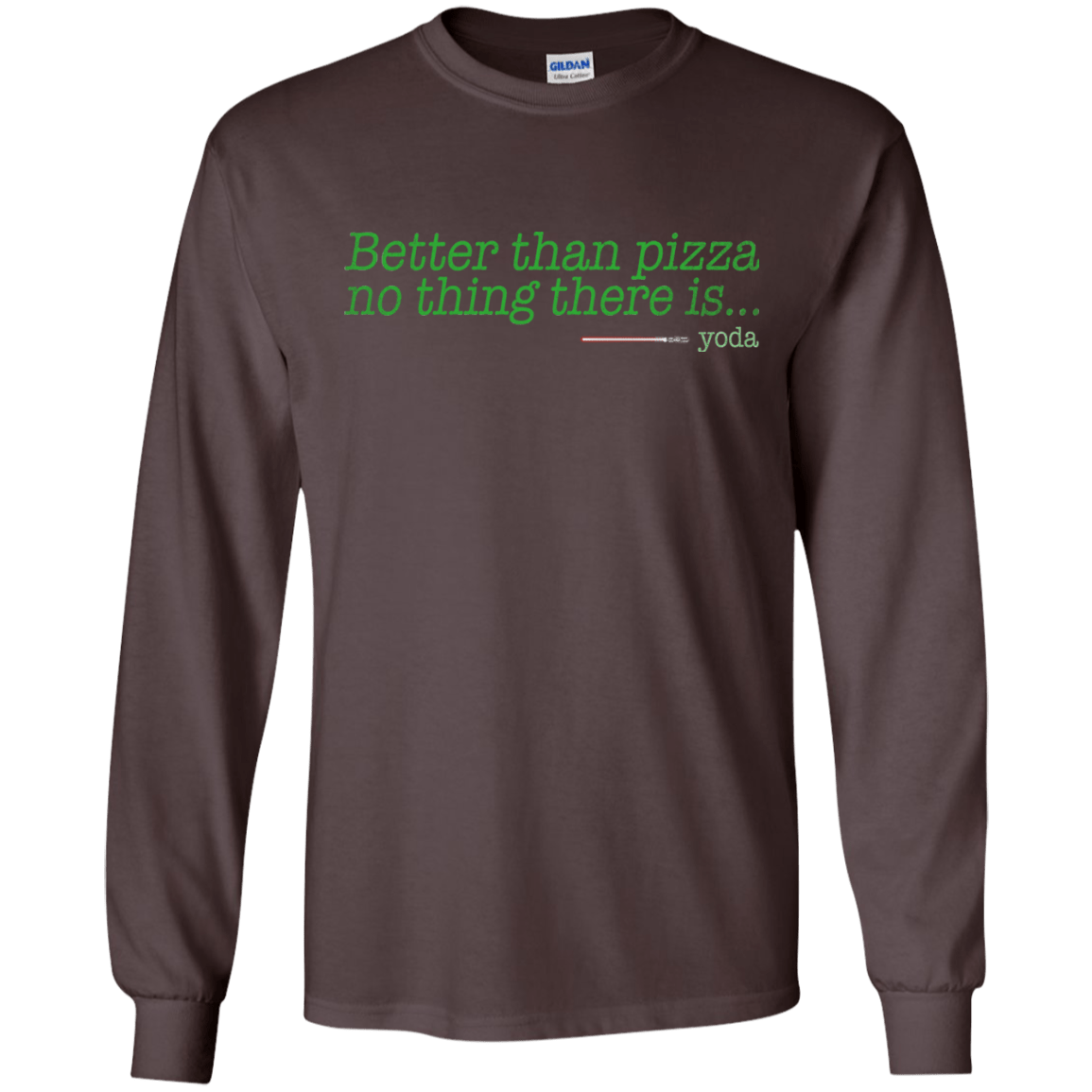 T-Shirts Dark Chocolate / S Eat pizza, You must Men's Long Sleeve T-Shirt