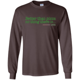 T-Shirts Dark Chocolate / S Eat pizza, You must Men's Long Sleeve T-Shirt