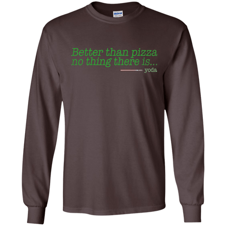 T-Shirts Dark Chocolate / S Eat pizza, You must Men's Long Sleeve T-Shirt