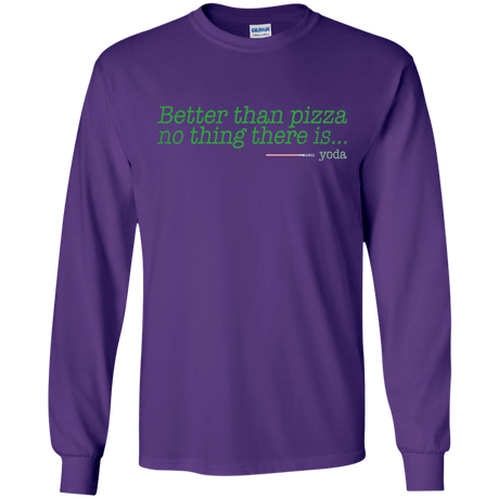 T-Shirts Purple / S Eat pizza, You must Men's Long Sleeve T-Shirt