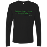T-Shirts Black / S Eat pizza, You must Men's Premium Long Sleeve