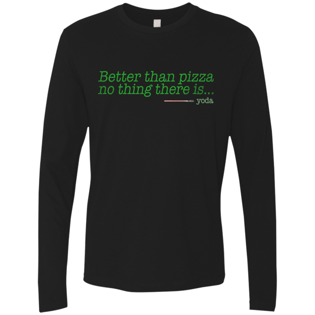 T-Shirts Black / S Eat pizza, You must Men's Premium Long Sleeve