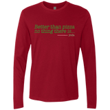 T-Shirts Cardinal / S Eat pizza, You must Men's Premium Long Sleeve