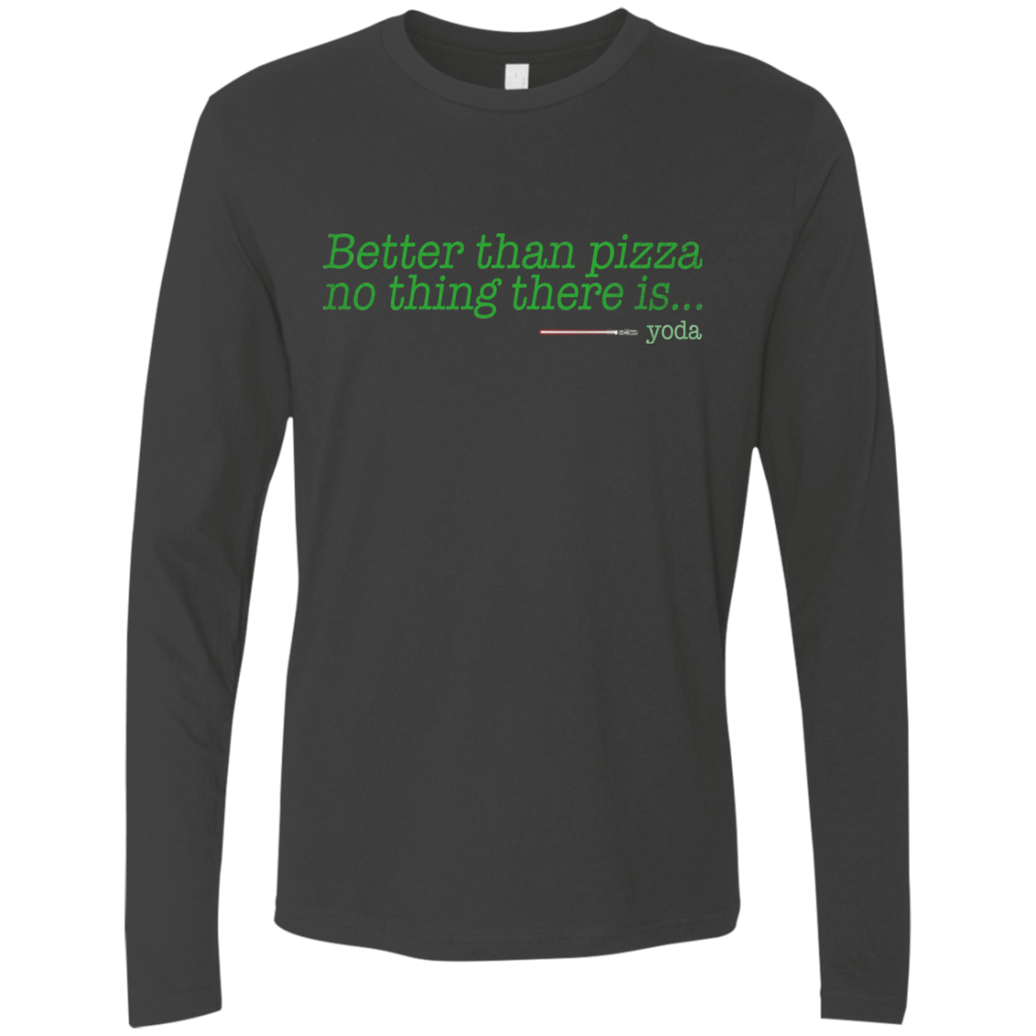T-Shirts Heavy Metal / S Eat pizza, You must Men's Premium Long Sleeve