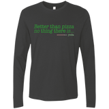 T-Shirts Heavy Metal / S Eat pizza, You must Men's Premium Long Sleeve