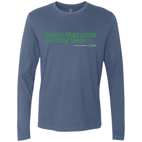 T-Shirts Indigo / S Eat pizza, You must Men's Premium Long Sleeve