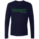 T-Shirts Midnight Navy / S Eat pizza, You must Men's Premium Long Sleeve