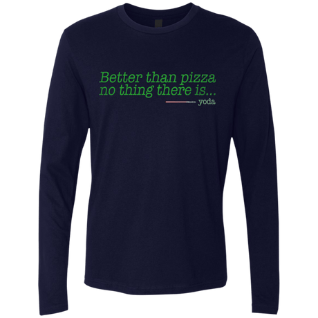 T-Shirts Midnight Navy / S Eat pizza, You must Men's Premium Long Sleeve