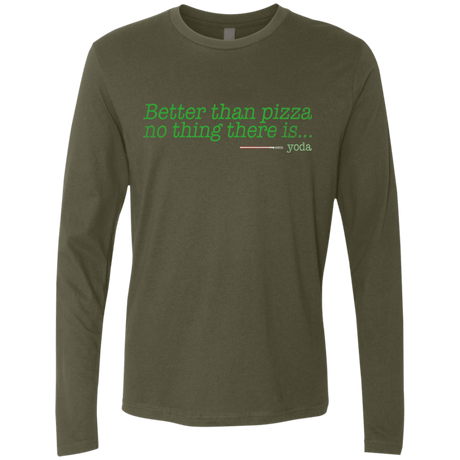 T-Shirts Military Green / S Eat pizza, You must Men's Premium Long Sleeve