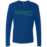 T-Shirts Royal / S Eat pizza, You must Men's Premium Long Sleeve