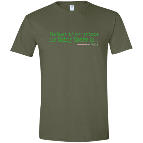 T-Shirts Military Green / S Eat pizza, You must Men's Semi-Fitted Softstyle