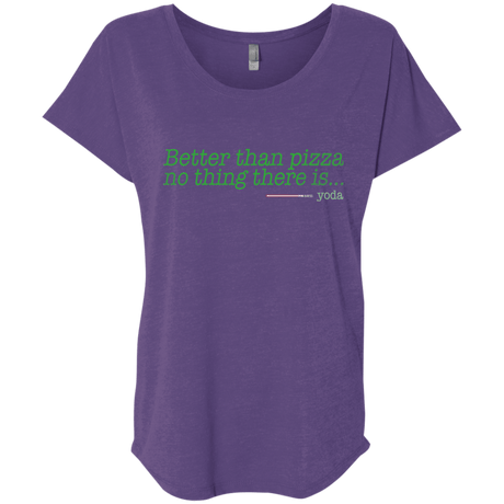 T-Shirts Purple Rush / X-Small Eat pizza, You must Triblend Dolman Sleeve
