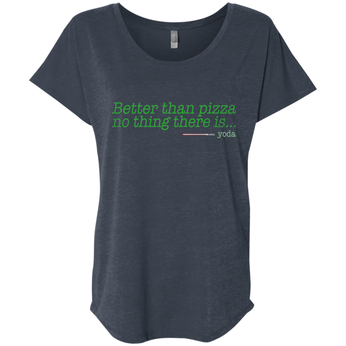 T-Shirts Vintage Navy / X-Small Eat pizza, You must Triblend Dolman Sleeve