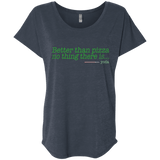 T-Shirts Vintage Navy / X-Small Eat pizza, You must Triblend Dolman Sleeve
