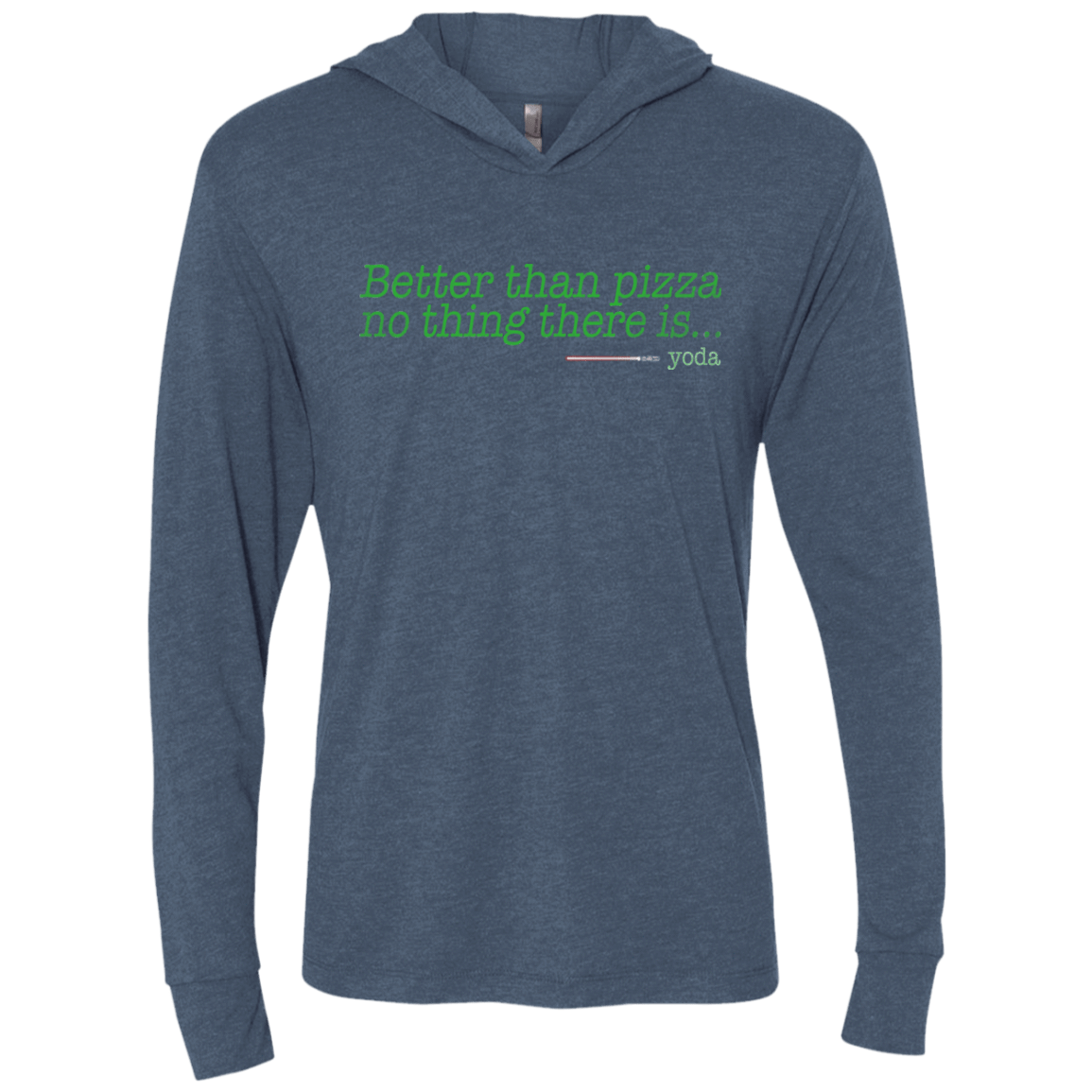 T-Shirts Indigo / X-Small Eat pizza, You must Triblend Long Sleeve Hoodie Tee