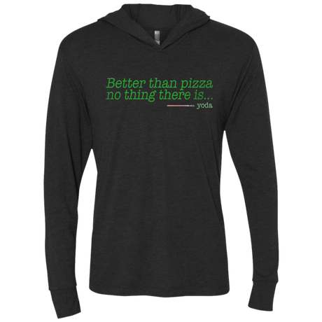 T-Shirts Vintage Black / X-Small Eat pizza, You must Triblend Long Sleeve Hoodie Tee