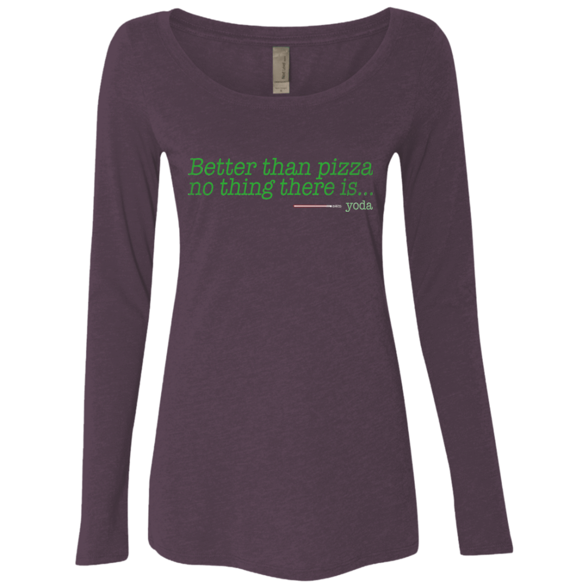 T-Shirts Vintage Purple / S Eat pizza, You must Women's Triblend Long Sleeve Shirt