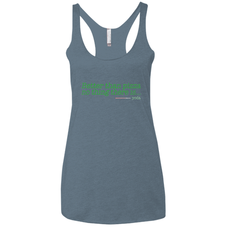 T-Shirts Indigo / X-Small Eat pizza, You must Women's Triblend Racerback Tank